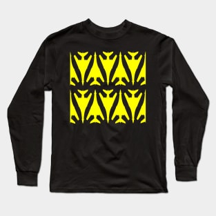 Rockwell B-1 Lancer - Yellow & Black Pattern Design Long Sleeve T-Shirt